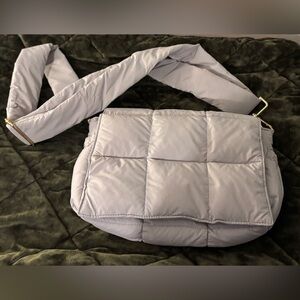Light Gray Quilted Crossbody Bag NWOT